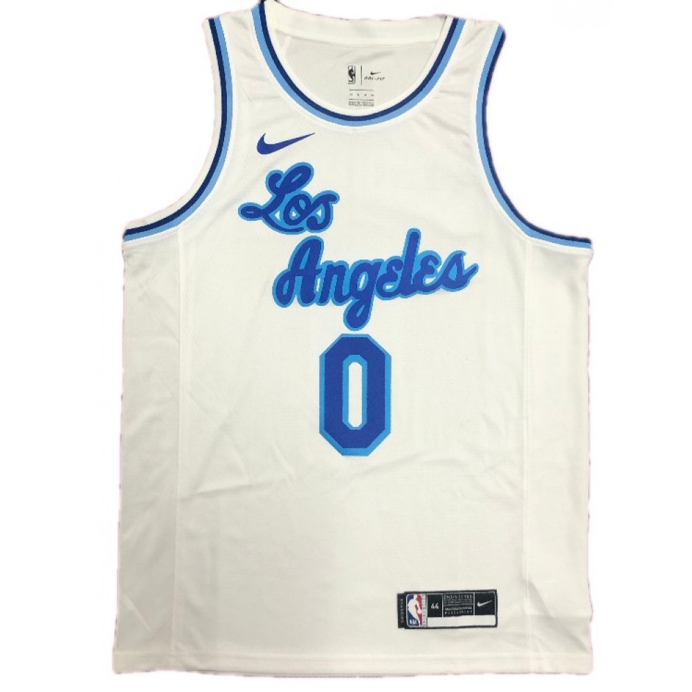 Men's Los Angeles Lakers Russell Westbrook #0 White Swingman NBA Jersey - Classic Edition-Pro Kit Vault | Brand New 26/27 Sports Jerseys